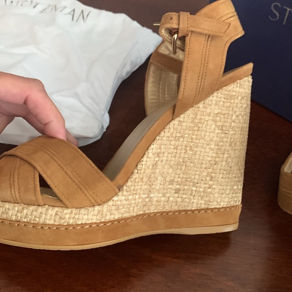 Authentic Stewart Weitzman women’s wedge sandal size8M only worn once - Picture 8 of 16